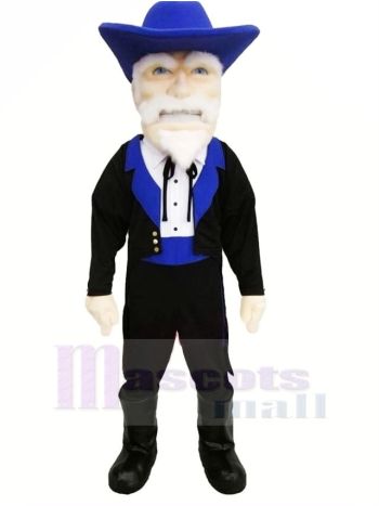 Oberst mit Blau Hut Maskottchen Kostüm Menschen