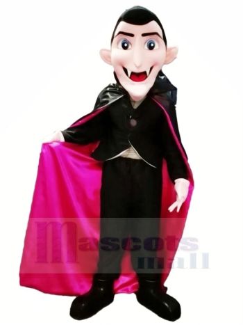 Dracula Vampir mit Blau Augen Maskottchen Kostüm Karikatur