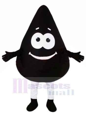 Süß Schwarz Öl Maskottchen Kostüm Karikatur