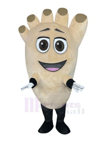 Beige Fuß Maskottchen Kostüm