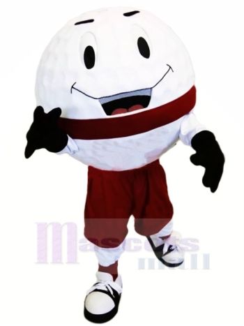 Komisch Golf Ball Maskottchen Kostüm Karikatur    