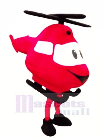 Hoch Qualität rot Hubschrauber Maskottchen Kostüm Karikatur
