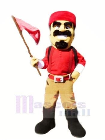 Pionier im rot Maskottchen Kostüm Menschen