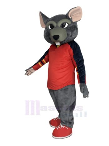 Sport Graue Ratte Maskottchen Kostüm