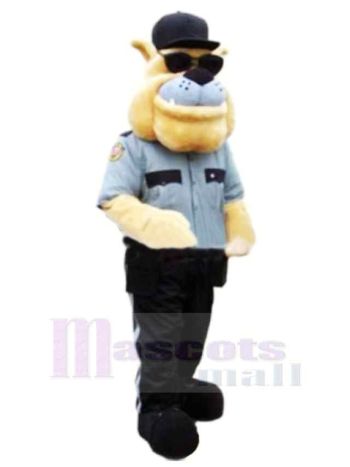 Polizei Hund Mit Sonnenbrille Maskottchen Kostüm Karikatur