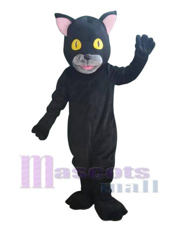 Mythische schwarze Katze Maskottchen-Kostüm Tier