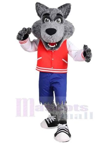 Wolf maskottchen kostüm