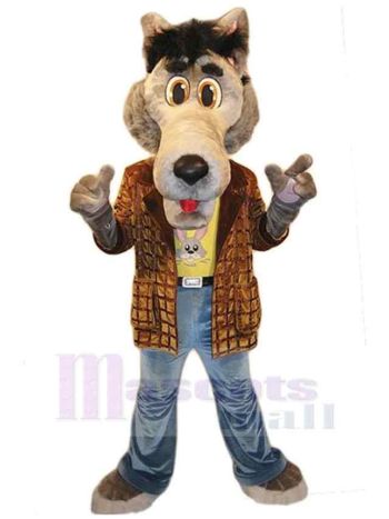 Wolf maskottchen kostüm