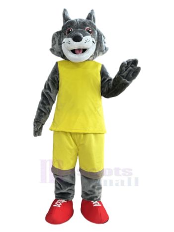 Wolf maskottchen kostüm