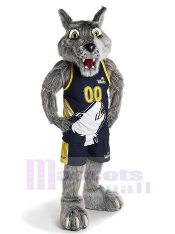Wolf maskottchen kostüm