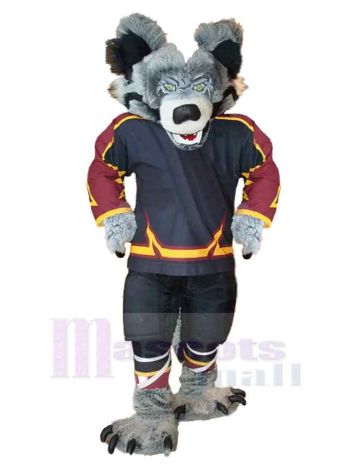 Wolf maskottchen kostüm