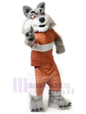 Wolf maskottchen kostüm