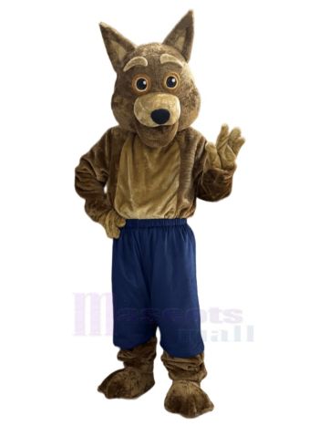 Kojote in blauer Hose Maskottchen Kostüm Tier