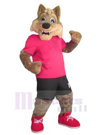 Wolf maskottchen kostüm