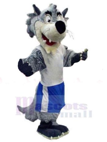 Wolf maskottchen kostüm