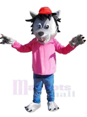 Wolf maskottchen kostüm