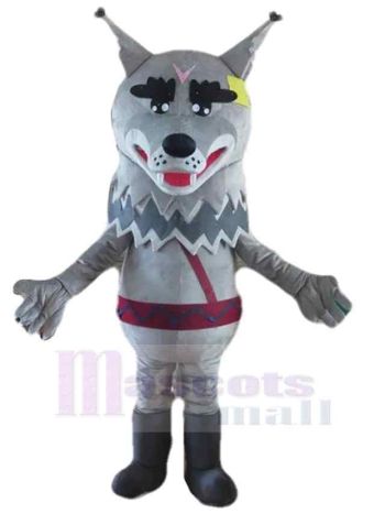 Wolf maskottchen kostüm