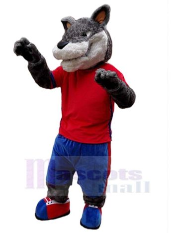 Wolf maskottchen kostüm