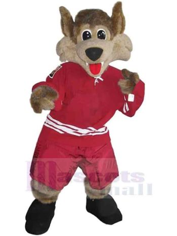 Wolf maskottchen kostüm