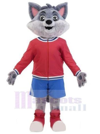 Wolf maskottchen kostüm