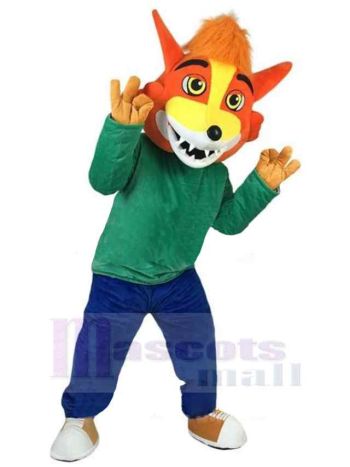 Wolf maskottchen kostüm