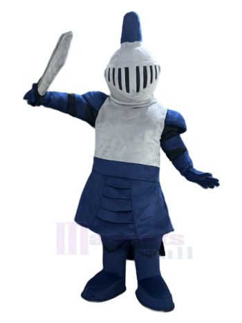Dunkelblau Ritter Maskottchen Kostüm Menschen