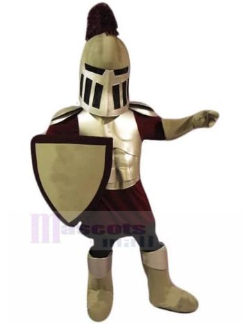 spartanischer ritter maskottchen kostüm