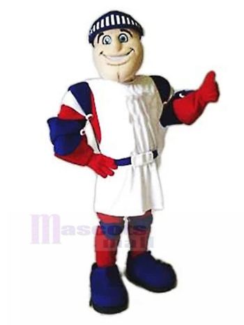 templer ritter maskottchen kostüm