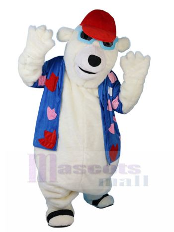 Eisbär maskottchen kostüm