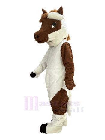 Braun-weißes Pferd Maskottchen Kostüm Tier