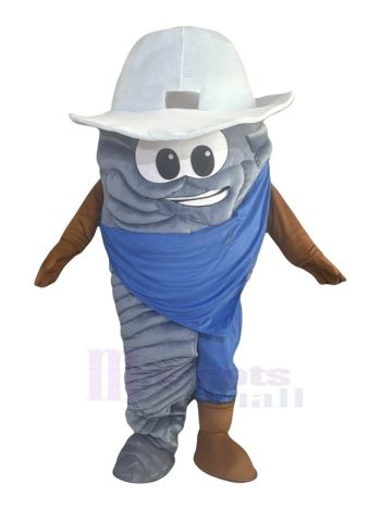Cooles Grau Tornado Maskottchen Kostüm