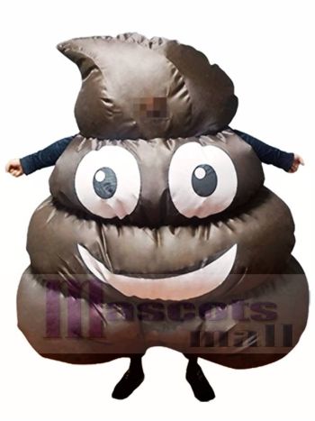 Emoji Poop Pile Smile Schwarze Scheiße Aufblasbar Halloween Sprengen Sie Kostüme für Erwachsene