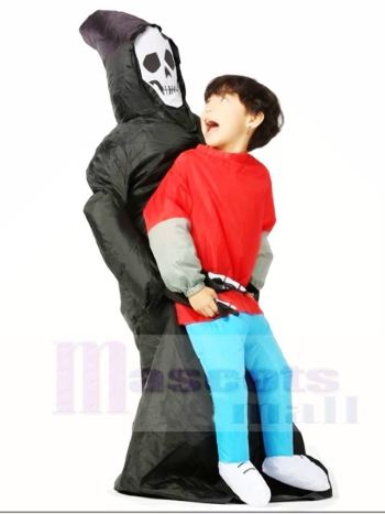 Schädelgeist tragen mich auf Dämon aufblasbare Halloween Kostüme für Kinder