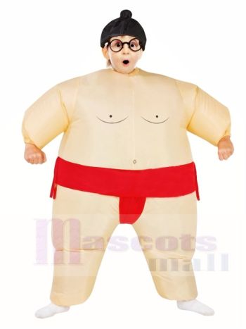 Rote japanische Fat Man Sumo aufblasbare Halloween Weihnachts kostüme für Kinder