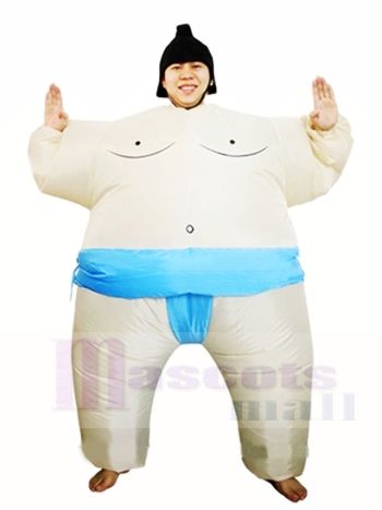 Blaue japanische Fat Man Sumo aufblasbare Halloween Weihnachts kostüme für Erwachsene