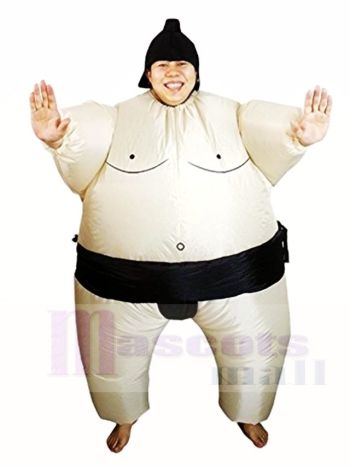 Schwarzes Japanisch Fett Mann Aufblasbare Halloween Weihnachts kostüme für Erwachsene