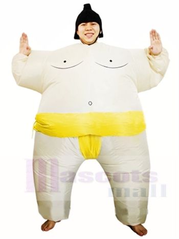 Gelb japanisch Fett Mann Sumo Aufblasbar Halloween Weihnachten Kostüme für Erwachsene