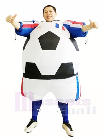 Weltmeisterschaft Frankreich Fußballer Aufblasbare Halloween Weihnachts kostüme für Erwachsene