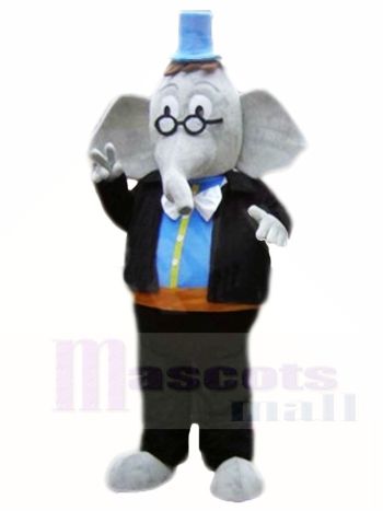 Blauer Hut Elefant Maskottchen Kostüme Tier