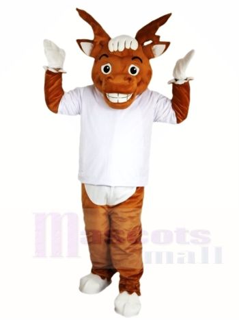 Weißes Hemd Elch Wapiti Elch Maskottchen Kostüme Tier