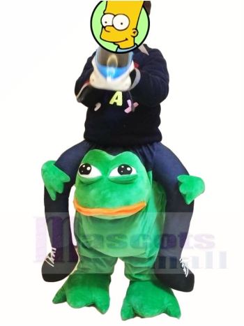 Für Kinder / Kinder Huckepack tragen mich weiter Verrückt Grün Frosch Maskottchen Kostüme