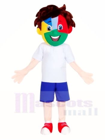 Fußball Ventilator Junge Maskottchen Kostüme Menschen