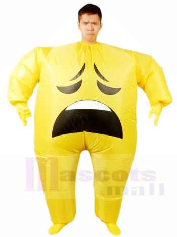 Emoji Besorgt aufblasbar Halloween Xmas Blow Up Kostüme für Erwachsene