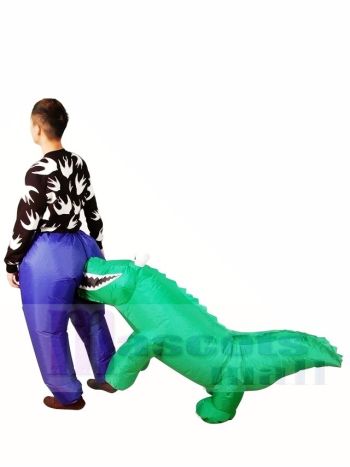 Tragen Beißender Alligator Krokodilbisse Aufblasbares Halloween Weihnachten Kostüme für Erwachsene 