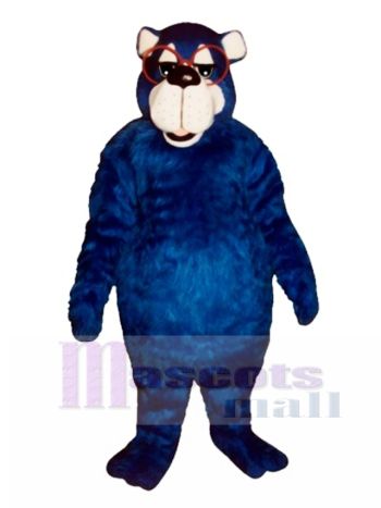 Fat Country Bear with Glasses Mascot Costume