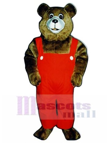 Neu Tommy Teddybär mit Overalls Maskottchen Kostüm