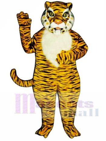 Nettes realistisches Tiger Maskottchen Kostüm