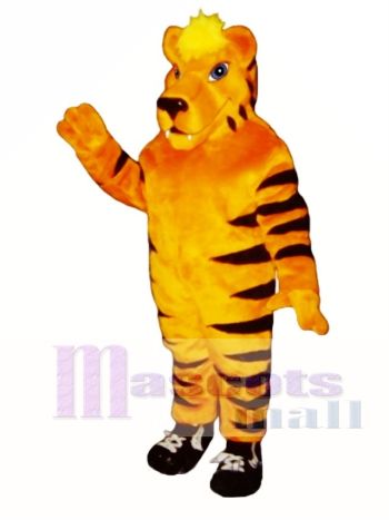 Netter Tiger mit Turnschuhen Maskottchen Kostüm