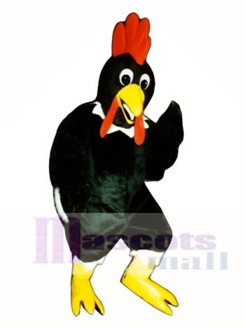 Niedlich Schwarz Hahn Maskottchen Kostüm Geflügel 