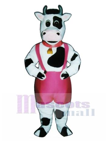 Süße Peter Porterhouse Kuh mit Farben, Bell & Kragen Maskottchen Kostüm Tier 